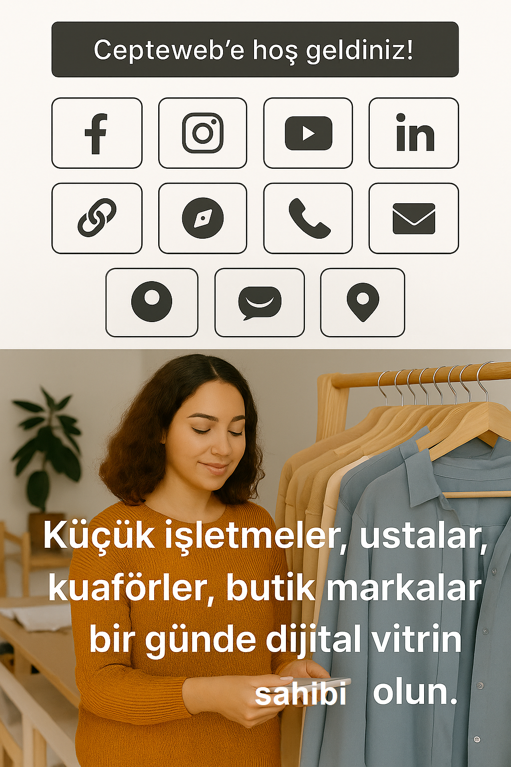 CepteWeb mobil uygulama afişi